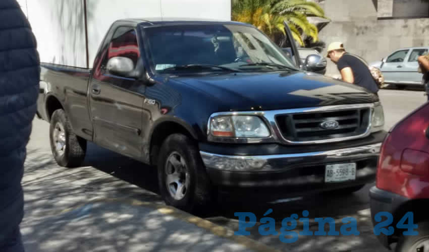 La camioneta que tripulaba el afectado, Fernando Eduardo de Bosque