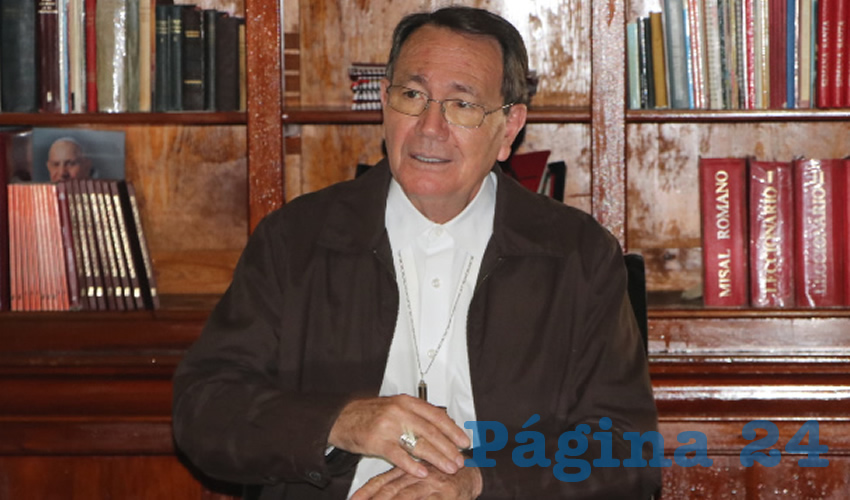 Sigifredo Noriega Barceló, obispo de la Diócesis de Zacatecas, se pronunció contra las uniones de parejas del mismo sexo (Foto Rocío Castro Alvarado)