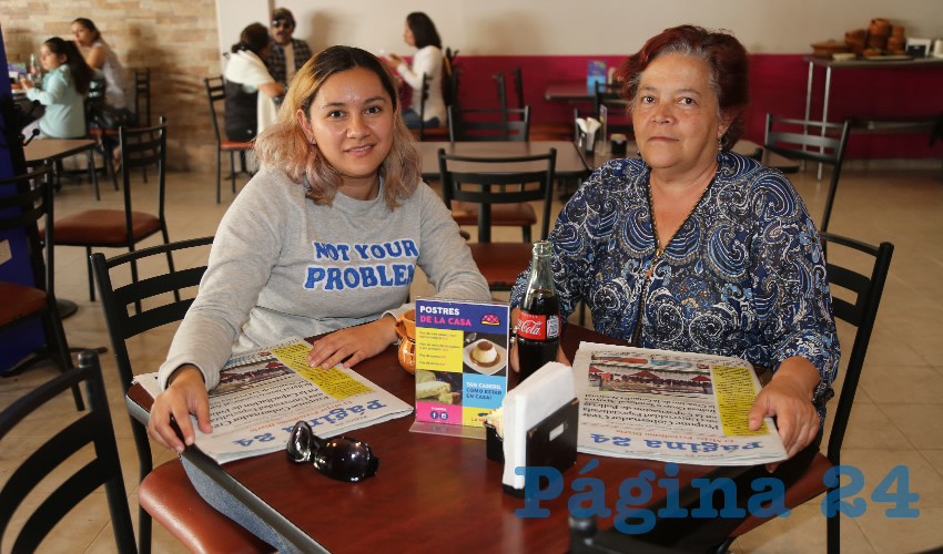 En el restaurante La Madero compartieron el pan y la sal Maritza Hernández Recalde y Maritza Recalde Rossell