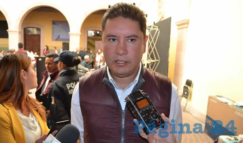 Iván de Santiago Beltrán, titular de la Secretaría de Desarrollo Social del ayuntamiento de Zacatecas (Foto Merari Martínez)