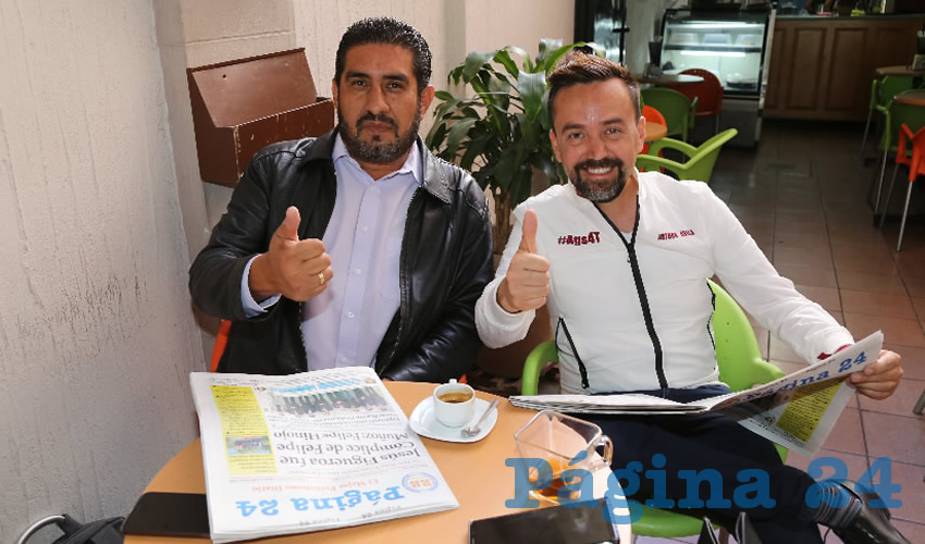 En Caf&eacute; Catedral se reunieron Rafael de Lira Mu&ntilde;oz y Arturo &Aacute;vila Anaya, empresario