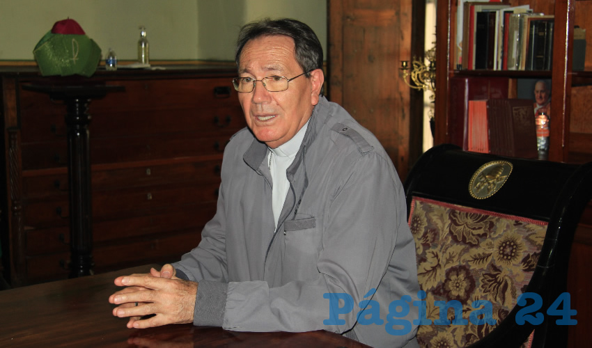 Sigifredo Noriega Barceló, obispo de la Diócesis de Zacatecas (Foto Rocío Castro Alvarado)