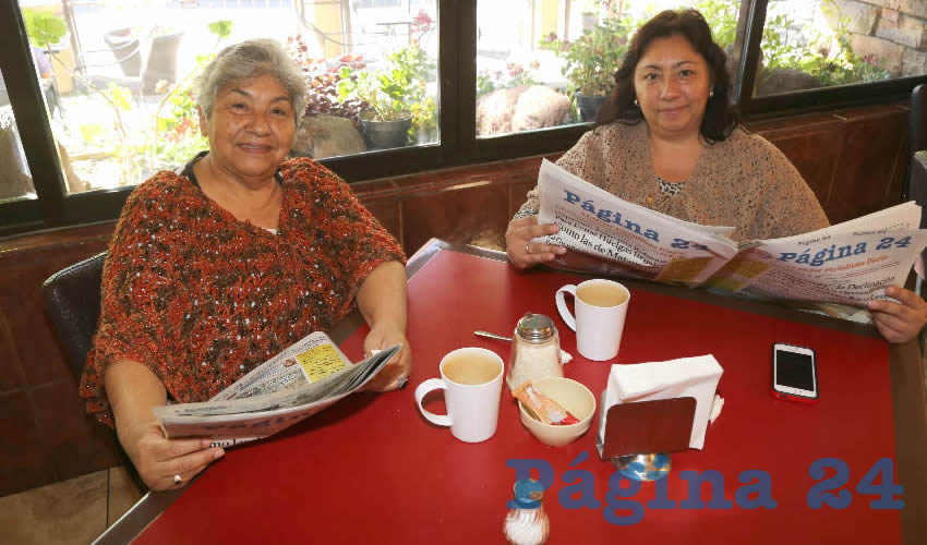 En Las Antorchas almorzaron Raquel Pérez Campos y Cecilia Rodríguez Pérez