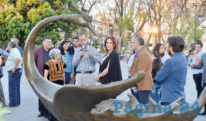 El Gobierno del Estado presentó la Exposición Colectiva Escultura Monumental, en la Plaza de la Patria