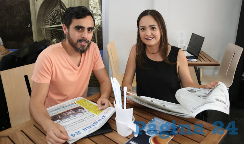 En Café Punta del Cielo departieron Ray Tamayo González y Liliana Moreno Álvarez
