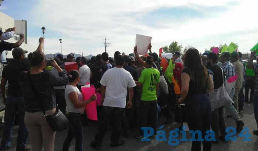 Mineros se manifestaron en la zona Centro