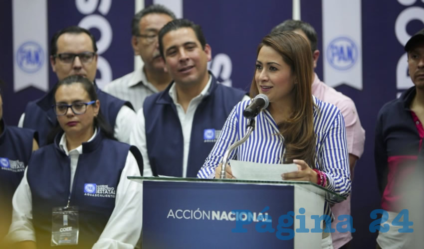 Tere Jiménez Esquivel, alcaldesa de Aguascalientes y candidata del PAN para la reelección a la presidencia municipal de la capital del estado