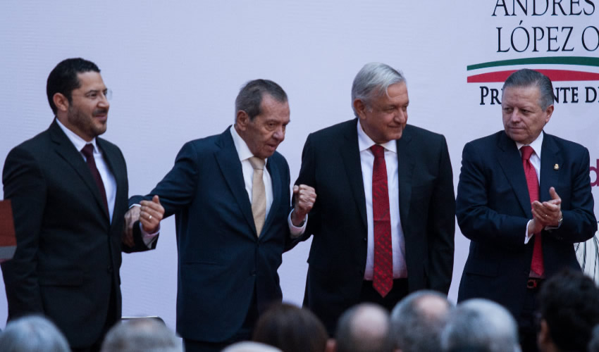 Ciudad de México.- Andrés Manuel López Obrador dirigió un mensaje con motivo de los primeros cien días de su administración (Foto: Presidencia/ Galo Cañas/ Cuartoscuro)