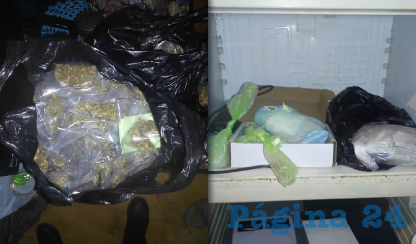 Parte de la droga decomisada a cuatro narcotraficantes, el 9 de septiembre de 2017