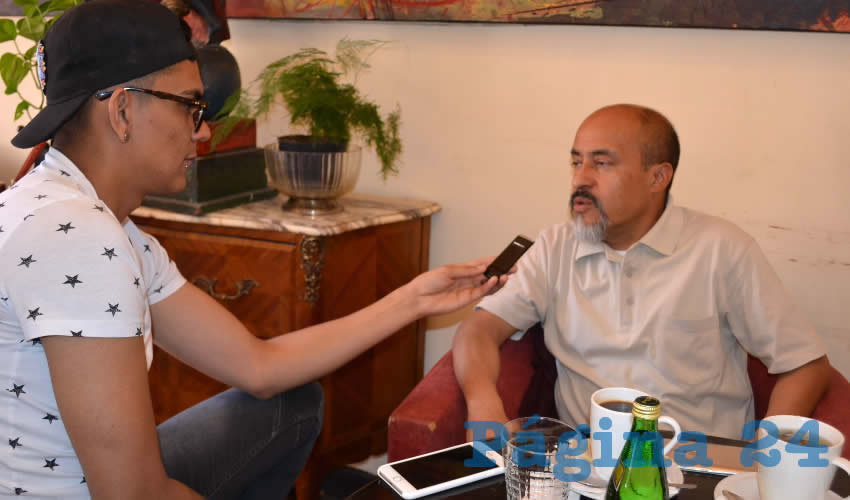 Fernando Arteaga Gaytán, dirigente estatal de Movimiento Regeneración Nacional (Morena), consideró que los retos para el gobierno estatal es que en seguridad se tiene que implementar la total unidad en la acción con el gobierno federal y municipios (Foto Merari Martínez)