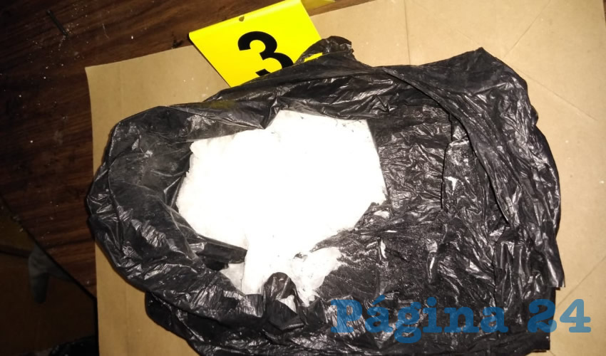 El medio kilo de “crystal” decomisado por las autoridades