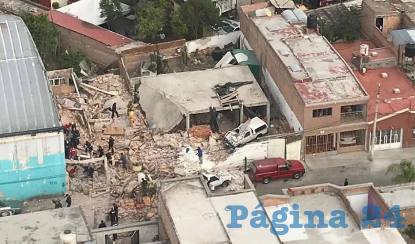 Toma área de la zona del siniestro, atrás del auditorio municipal