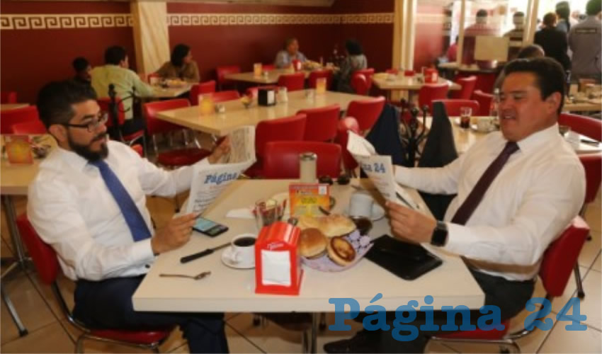 En el restaurante Mitla almorzaron Ricardo Curiel García e Ismael Martínez Ramos