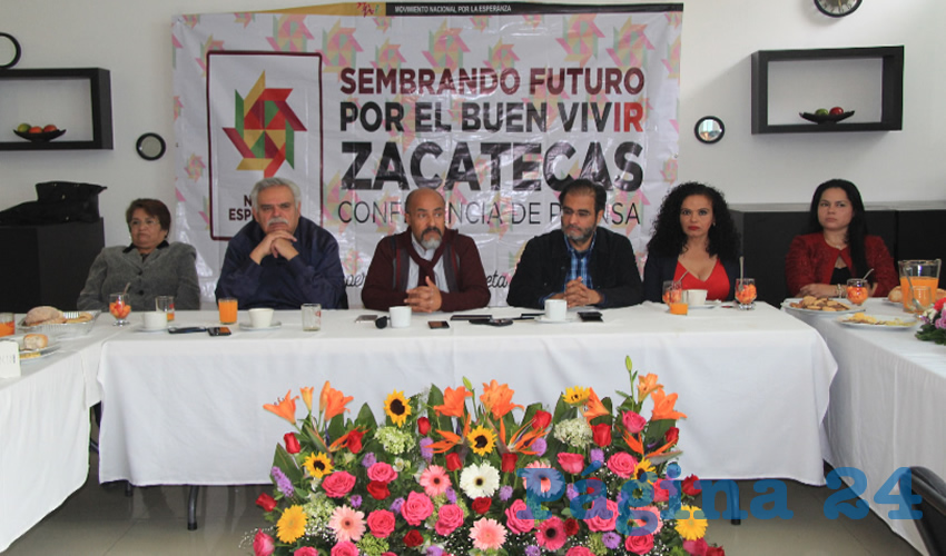 René Juvenal Bejarano Martínez, presidente nacional del Movimiento Nacional por la Esperanza (Foto Rocío Castro Alvarado)