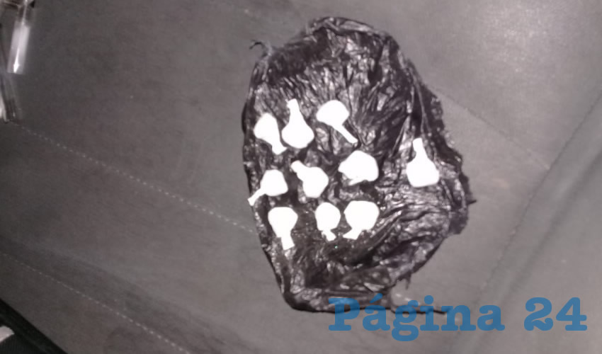 La droga decomisada a Julio César “N” “N”