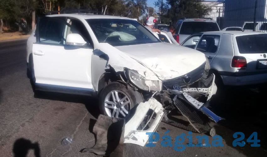 La camioneta Volkswagen Tigua, que manejaba Camy Alicia Adame Pérez
