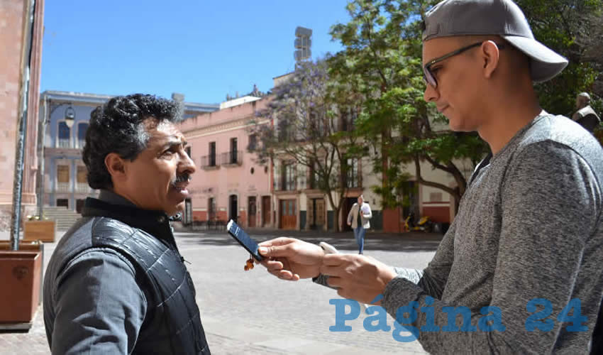 Marcelino Rodarte Hernández, miembro del Movimiento Democrático Magisterial de Zacatecas (MDMZ) (Foto Merari Martínez)