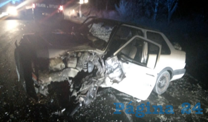 Así quedó el auto Volskwagen Jetta de José “N” “N”, quien sólo presentó golpes “leves”