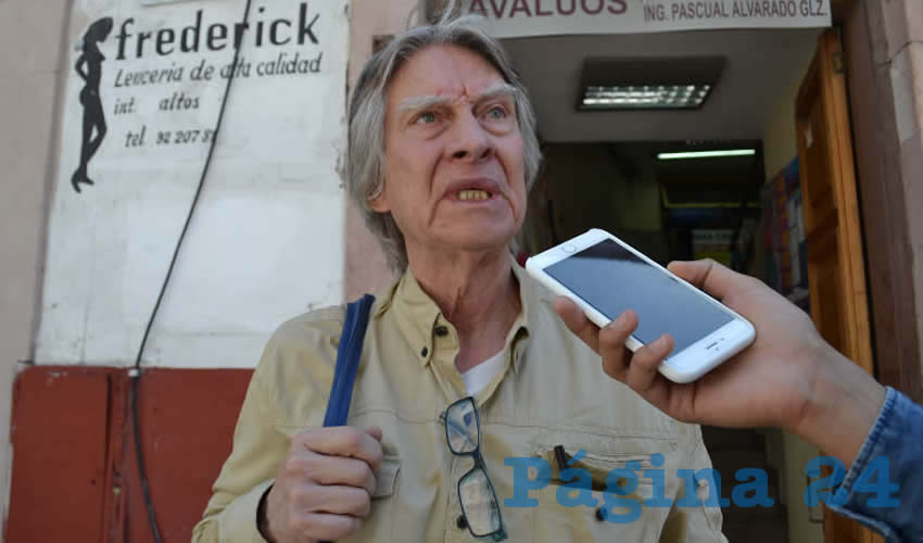 Rodolfo García Zamora, integrante de la Red de Organizaciones Ciudadanas en Defensa del Centro Histórico (Foto Merari Martínez)