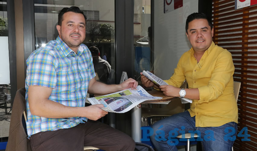 En Caf&eacute; Punta del Cielo departieron Rodrigo Gonz&aacute;lez Zaragoza, dirigente de Movimiento Ciudadano en Guanajuato; y Jos&eacute; Luis Proa de Anda