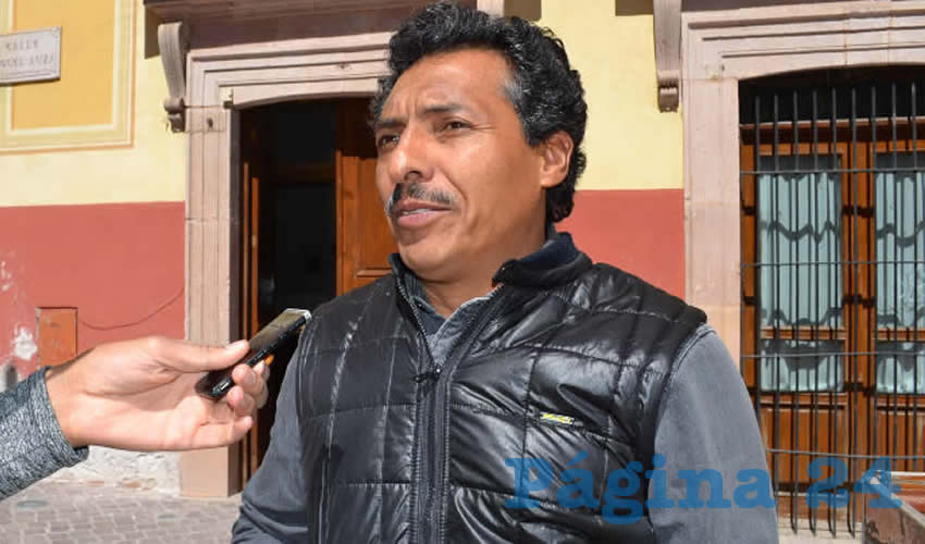 Marcelino Rodarte Hernández, integrante del Movimiento Democrático Magisterial de Zacatecas (MDMZ) (Foto Rocío Castro Alvarado)