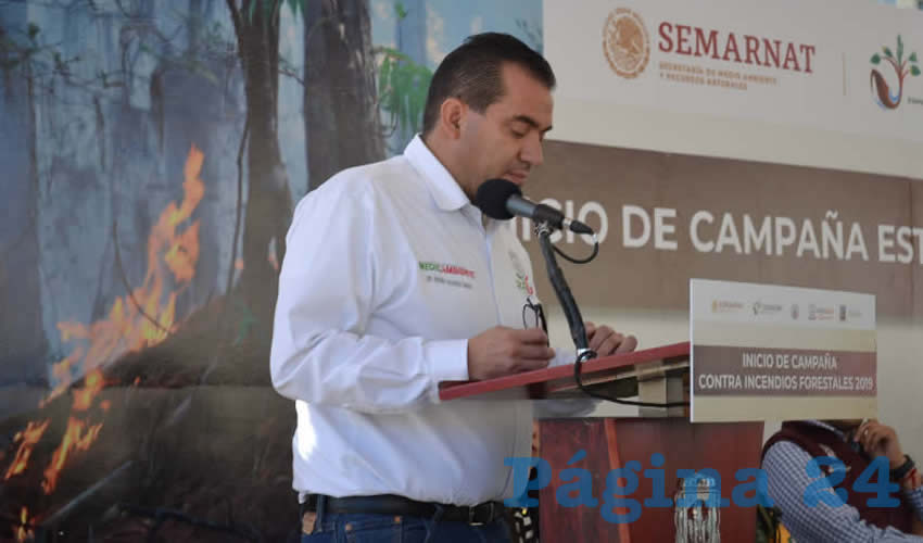 En un evento protocolario realizaron el arranque de la campaña estatal de incendios forestales, con la que se pretende prevenir y combatir los posibles siniestros en las zonas forestales, así como cuidar que en el sector urbano no se contaminen los recursos naturales (Foto: Merari Martínez)
