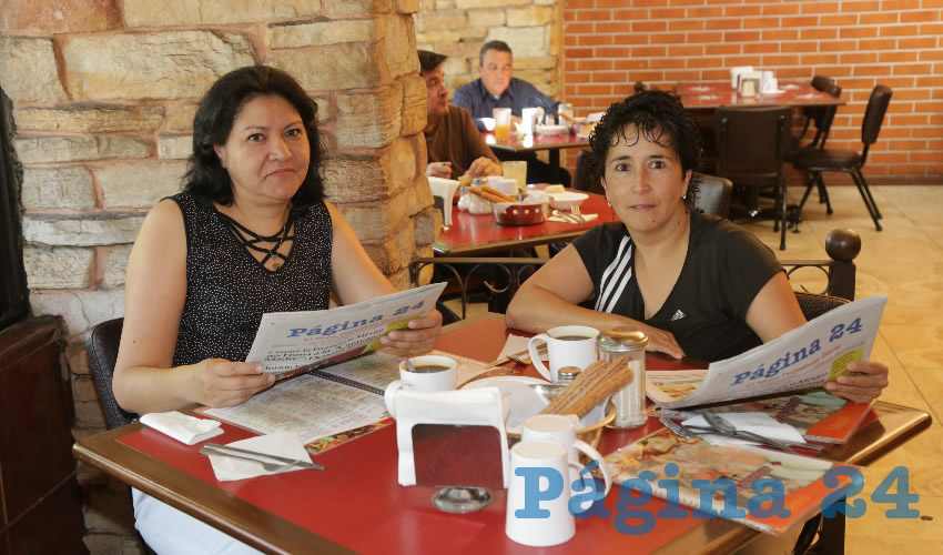 En Las Antorchas almorzaron Lorena Medina V&aacute;zquez y Bety L&oacute;pez S&aacute;nchez