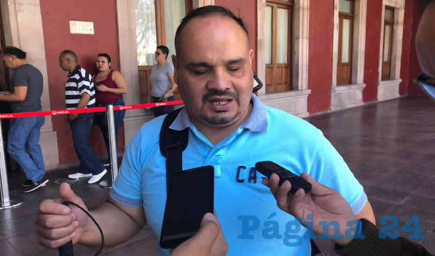 José Piña Huerta, miembro de la Unión de Invidentes de Aguascalientes
