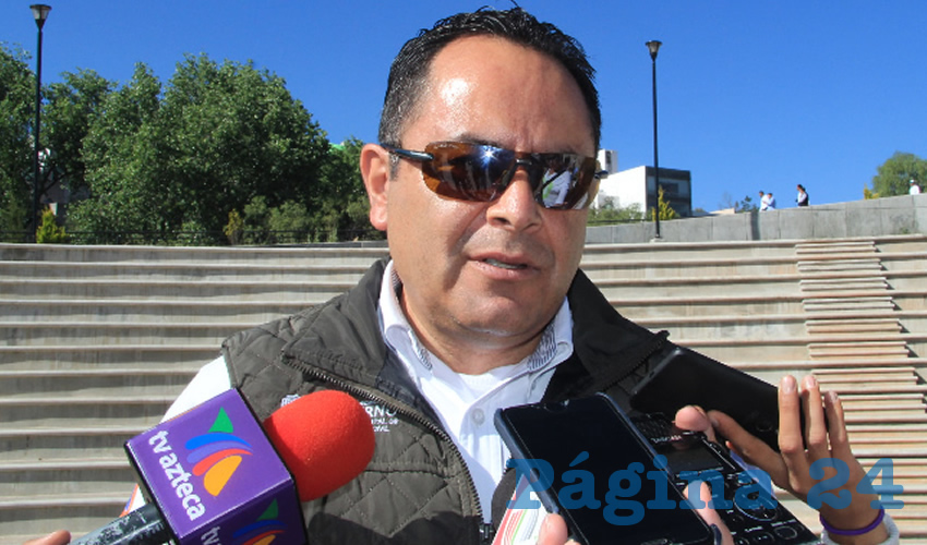 Antonio Caldera Alanis, titular de la Dirección de Protección Civil (PC) Estatal (Foto Rocío Castro)