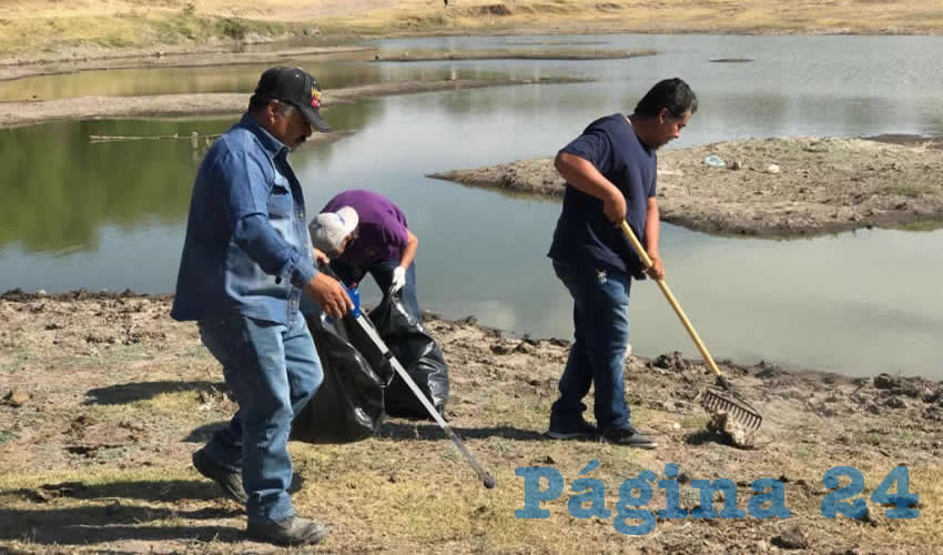 Se realiz&oacute; una limpieza en el Bosque de Cobos, alrededor de la Presa Los Parga, una de las zonas naturales m&aacute;s importantes de la capital