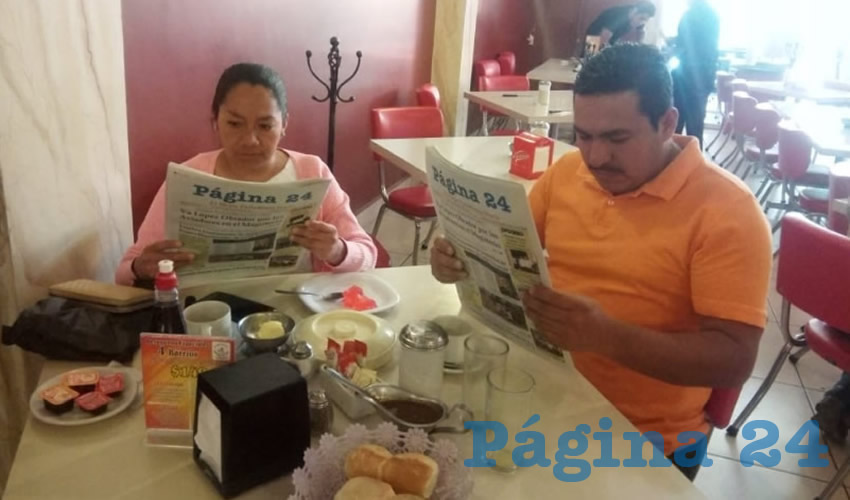 En el restaurante Mitla almorzaron María Concepción Vicencio y Marcos Sosol