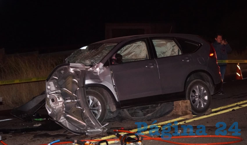 La víctima, Jazmín Briones Hernández, tripulaba esta camioneta Honda CRV