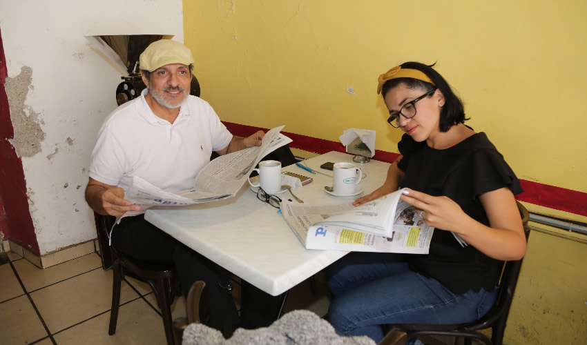 En Café Rosinal platicaron Sinú Romo Reza y Citlaly Romero Ornelas
