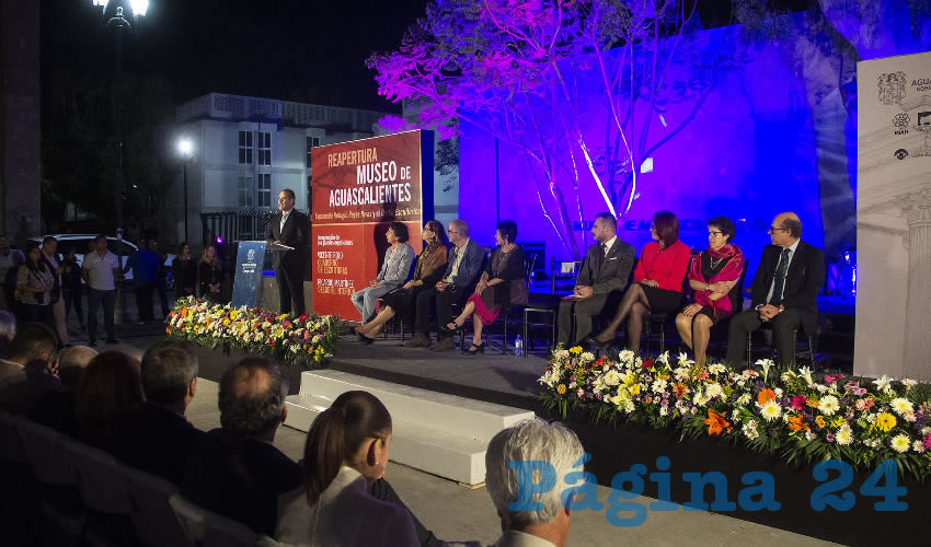 Martín Orozco Sandoval encabezó la reapertura del Museo de Aguascalientes con la inauguración de la Explanada Refugio Reyes Rivas y del Jardín Escultórico