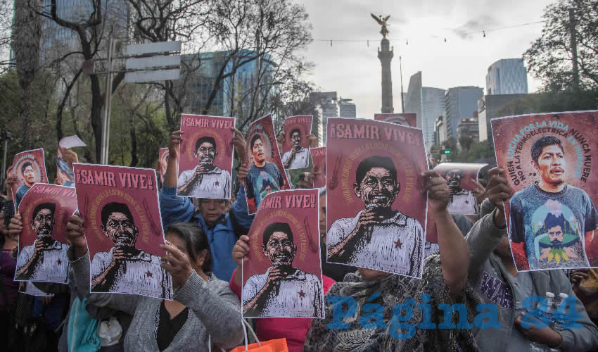 Manifestación para exigir justicia por el asesinato del activista Samir Flores (Foto: Archivo/ Mario Jasso/ Cuartoscuro)