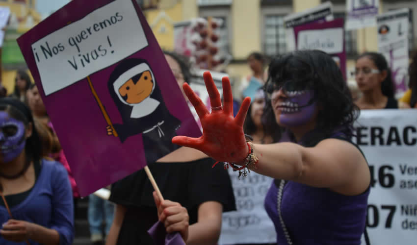 Protesta en contra de la violencia dirigida a las mujeres (Foto: Archivo/Cuartoscuro)