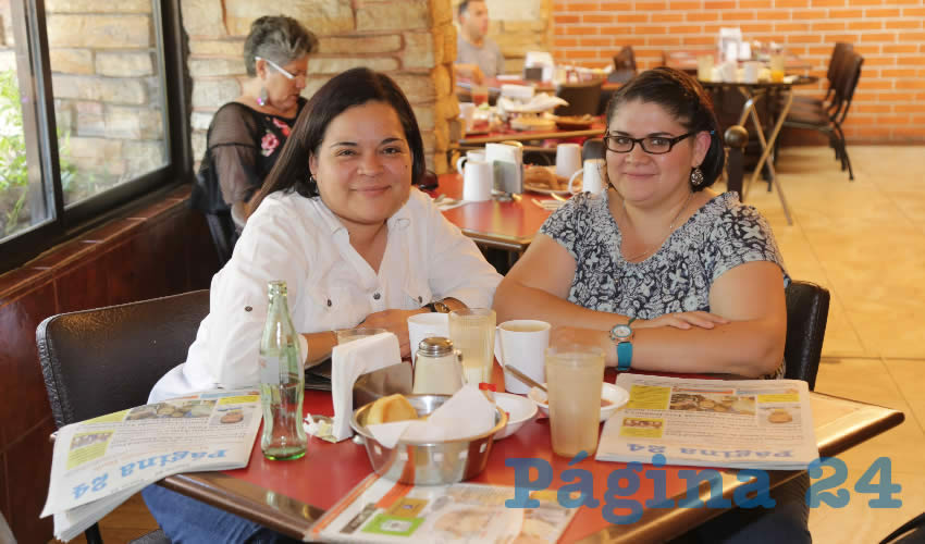 En Las Antorchas almorzaron Esperanza Torres Ríos y Alicia Griselda Hernández Narváez