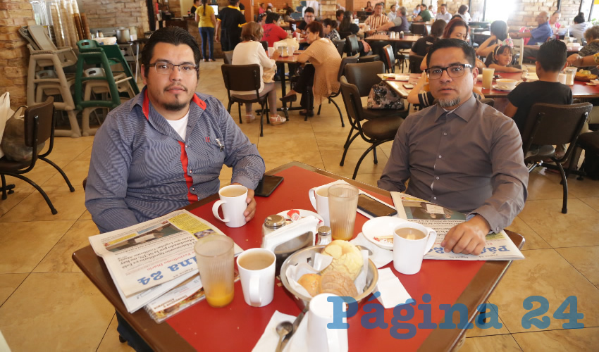 En Las Antorchas almorzaron Miguel Ángel Medina Espino y Fernando Hernández de León