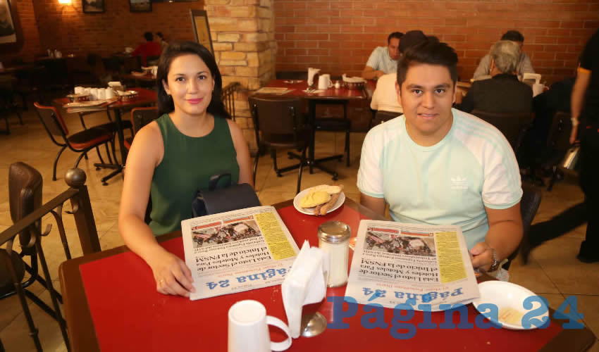 En Las Antorchas almorzaron Vanesa Rojas Villar y Axel Santill&aacute;n Acosta