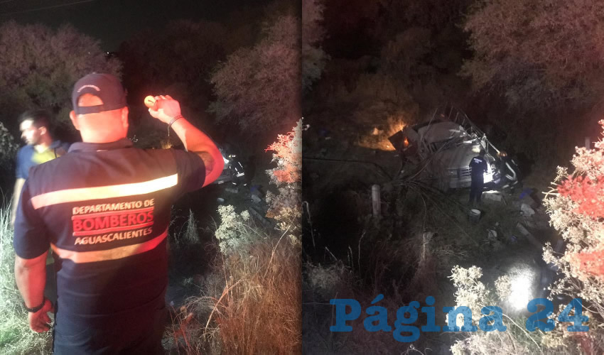 El percance ocurrió en el entronque de las carreteras que conducen a El Salto de los Salado y El Tanque de los Jiménez