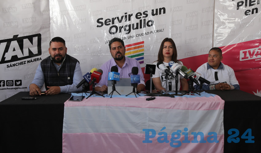 Conferencia de prensa de Iván Sánchez Nájera, candidato del PRD a la Alcaldía de Aguascalientes (Foto: Eddylberto Luévano Santillán)