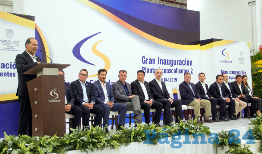 El gobernador del Estado Mart&iacute;n Orozco Sandoval asisti&oacute; como invitado especial a la inauguraci&oacute;n de la segunda planta de Cooper Standard en Aguascalientes