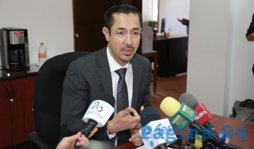 Luis Fernando Landeros Ortiz, consejero presidente del IEE (Foto: Eddylberto Lu&eacute;vano Santill&aacute;n)