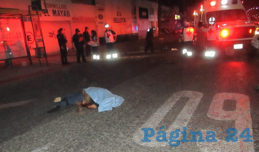 Sobre avenida Aguascalientes sur, frente al fraccionamiento Versalles II, murió Pedro Salas, que contaba con 60 años de edad