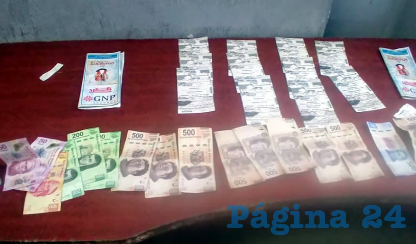 Los boletos y el dinero decomisados al jalisciense Pablo &ldquo;N&rdquo; &ldquo;N&rdquo;