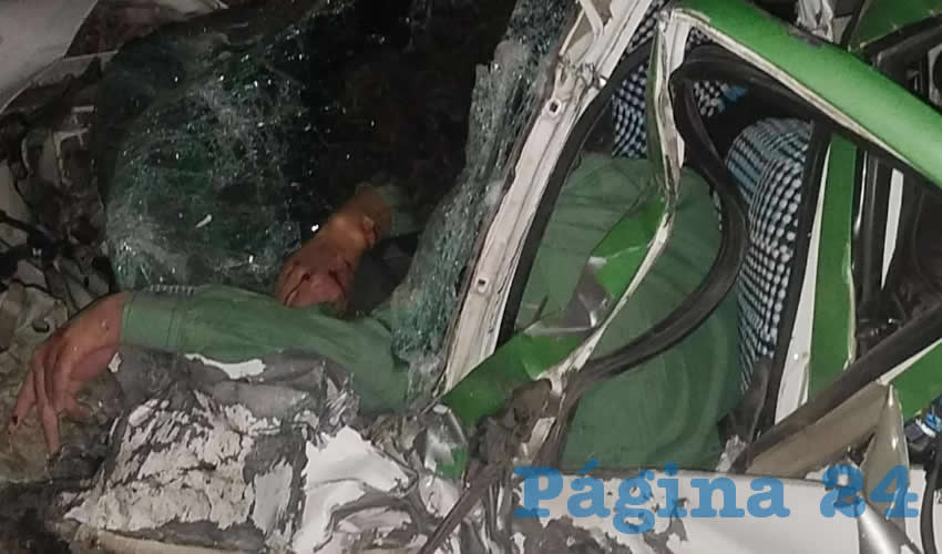Entre los fierros y l&aacute;minas retorcidas, qued&oacute; el cuerpo del taxista Edgar Jos&eacute; de Jes&uacute;s &ldquo;N&rdquo; &ldquo;N&rdquo;