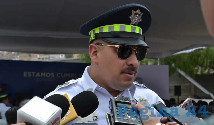 Oswaldo Caldera Murillo, comentó que en el tema de los operativos y el saldo de accidentes durante la temporada vacacional, que aunque se presentaron diversos tipos de hechos viales, no fueron precisamente con motivo del Festival Cultural Zacatecas (FCZ). (Foto: Merari Martínez)