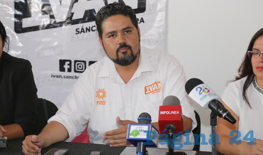 Iván Sánchez Nájera, candidato del PRD a la Alcaldía de Aguascalientes (Foto: Eddylberto Luévano Santillán)