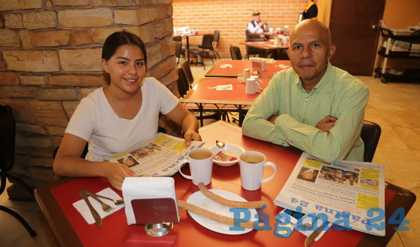 En Las Antorchas almorzaron Cynthia Parra Ram&iacute;rez y Fernando Parra G&oacute;mez