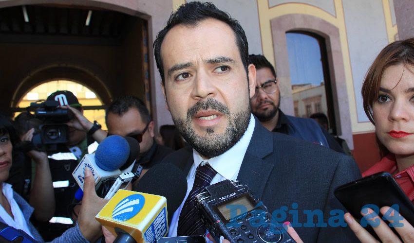 Ulises Mejía Haro, presidente municipal de Zacatecas (Foto Rocío Castro)